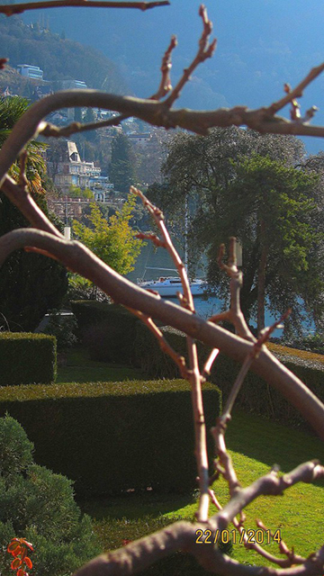 view from balcony towards Territet-Chillon